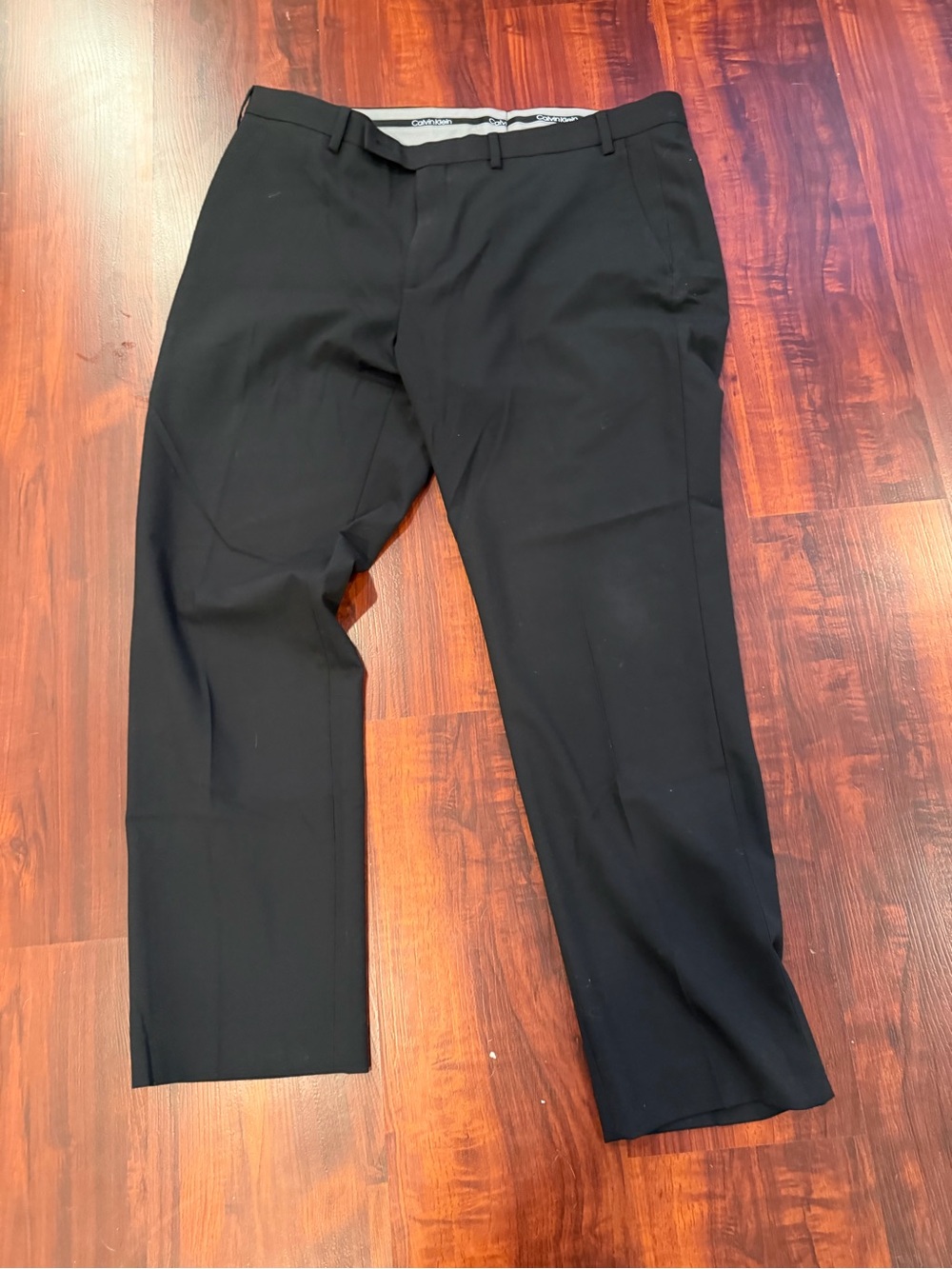Calvin Klein Black Men's Dress Pants - Slim Fit Straight Leg